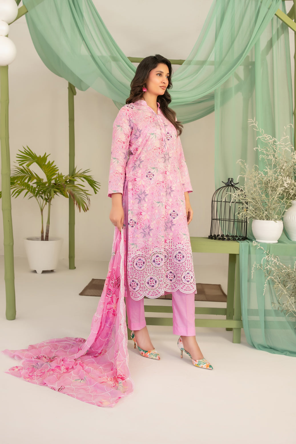 Sionya 3pcs Un-Stitched Emb Printed Lawn [D-4079]