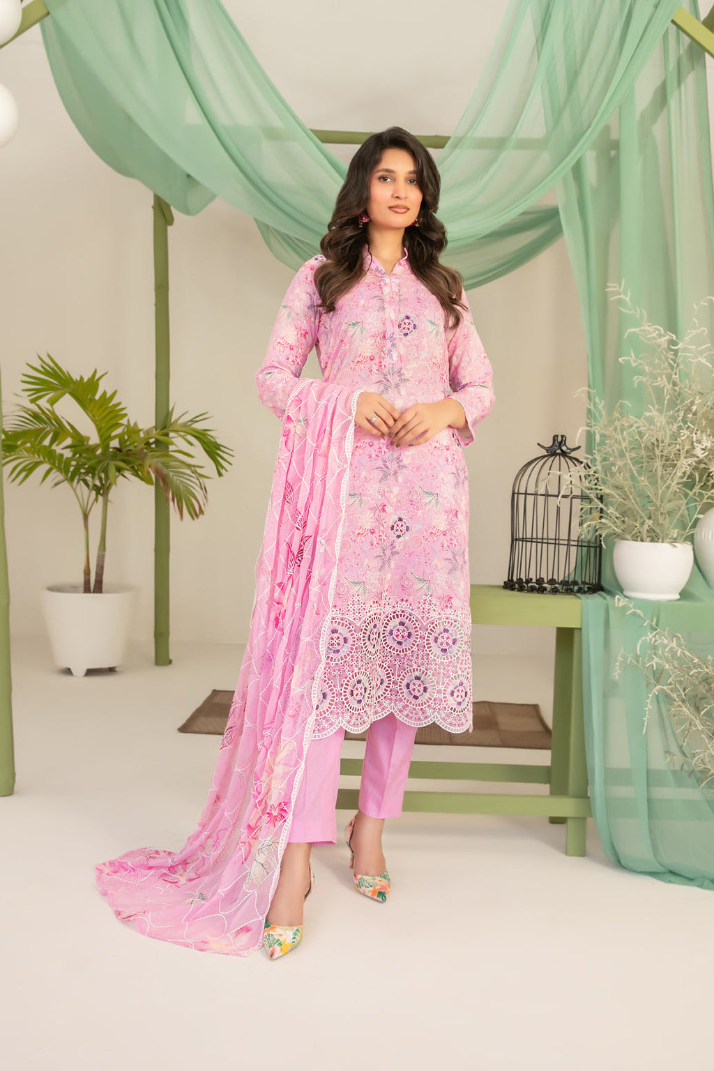 Sionya 3pcs Un-Stitched Emb Printed Lawn [D-4079]
