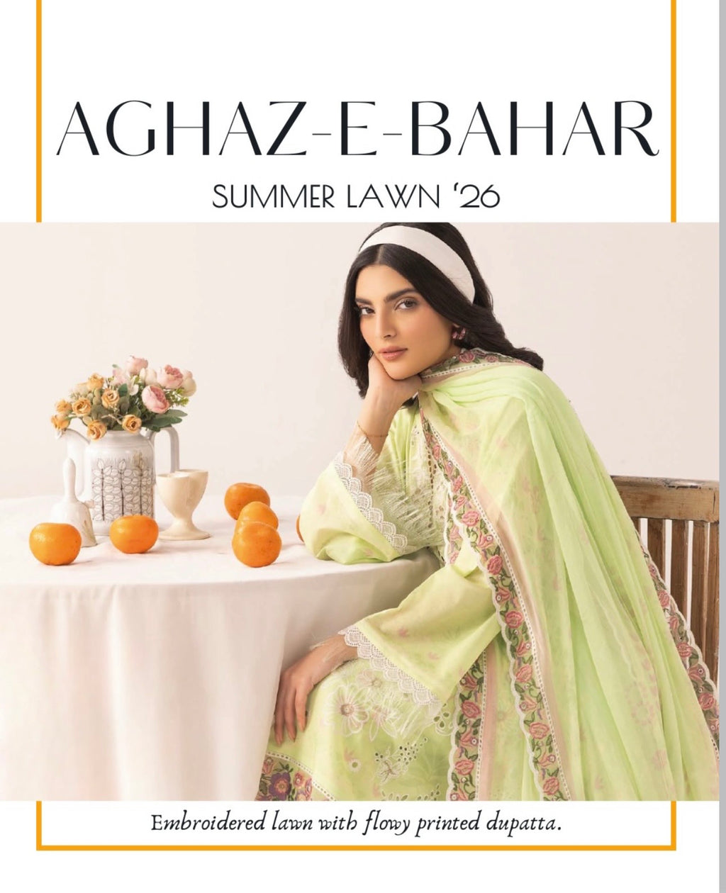 Unstitched Printed & Embroided Lawn -09