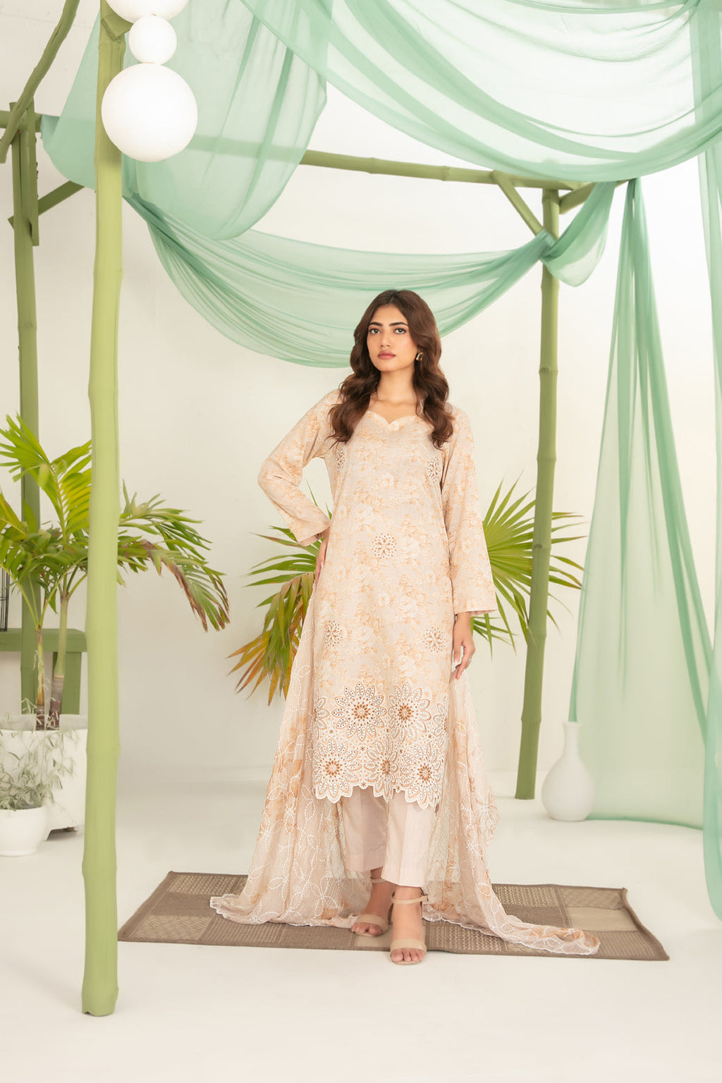 Sionya 3pcs Un-Stitched Emb Printed Lawn [D-4080]