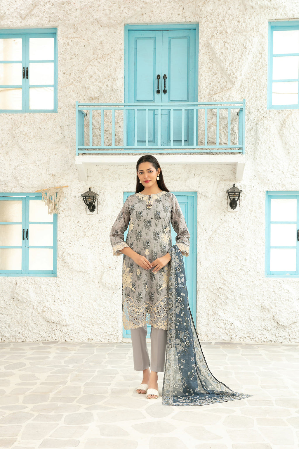 Tawakkal Gulin 3pcs Stitched Emb Printed Lawn