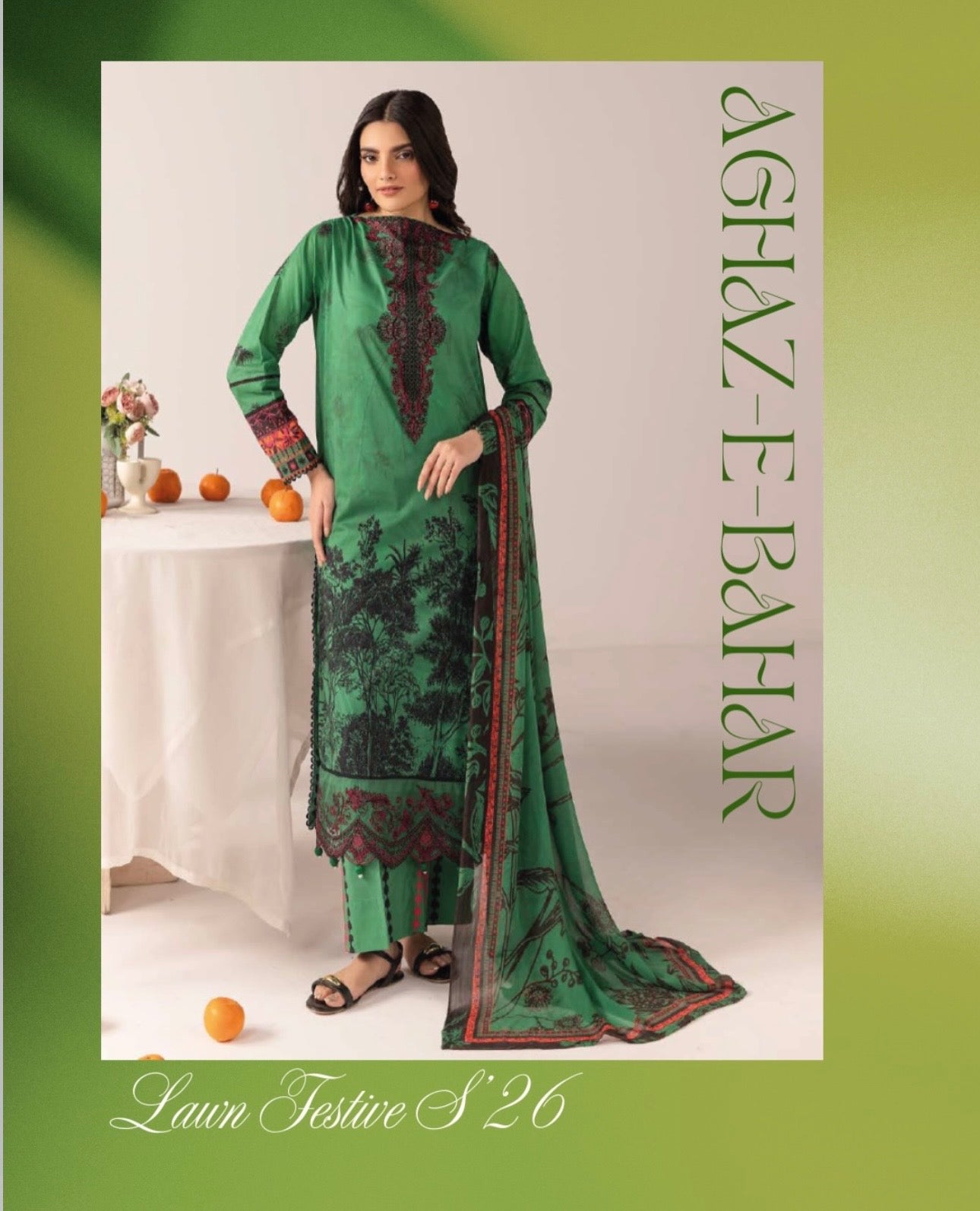 Unstitched Printed & Embroided Lawn -04