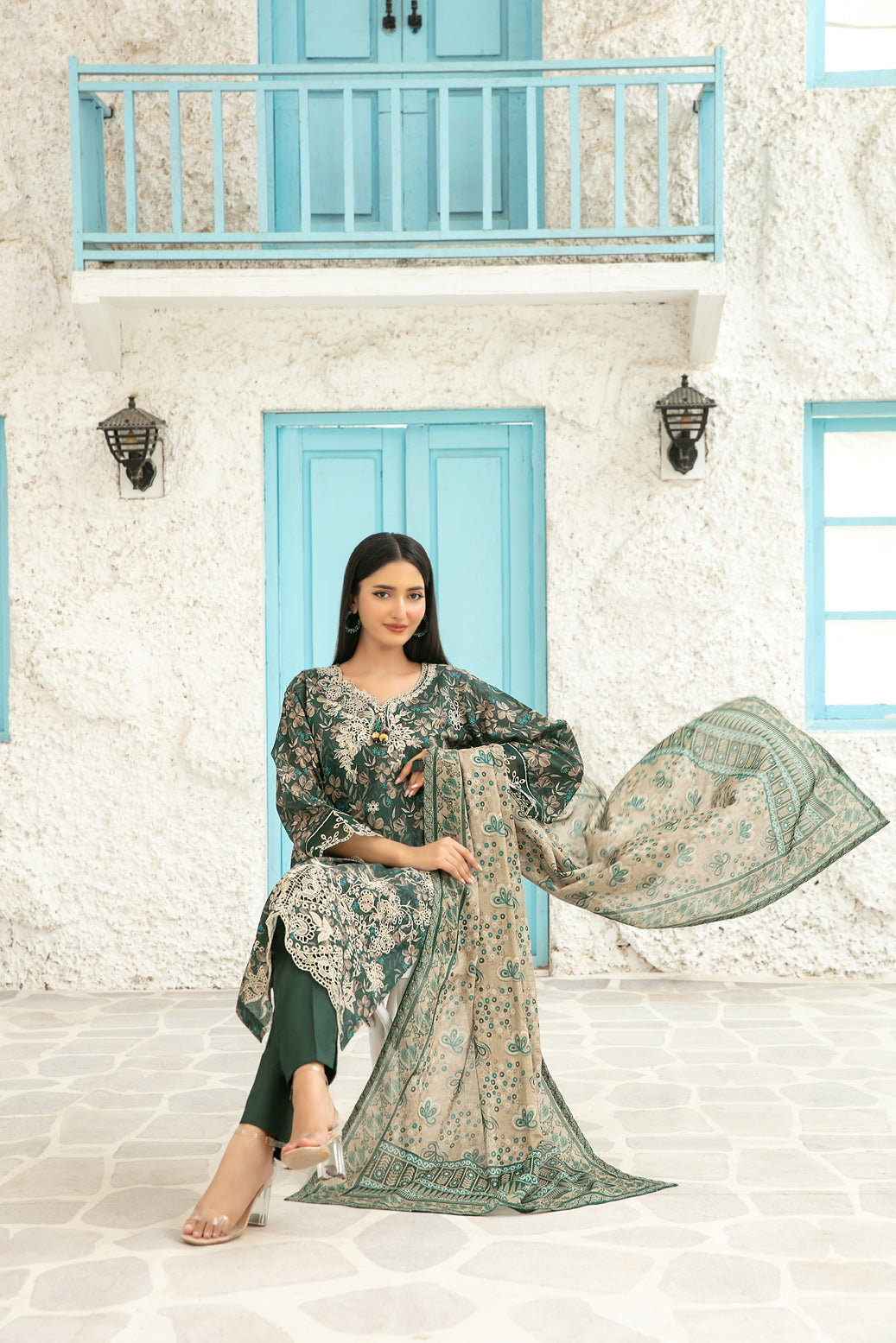 Tawakkal Gulin 3pcs Stitched Emb Printed Lawn