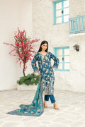 Tawakkal Gulin 3pcs Stitched Emb Printed Lawn