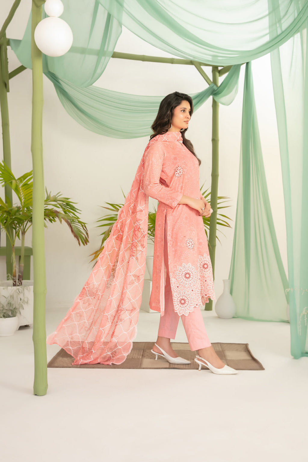 Sionya 3pcs Un-Stitched Emb Printed Lawn [D-4087]