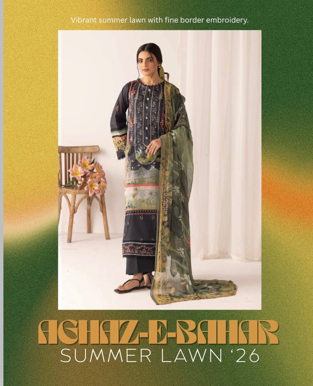 Unstitched Printed & Embroided Lawn -05