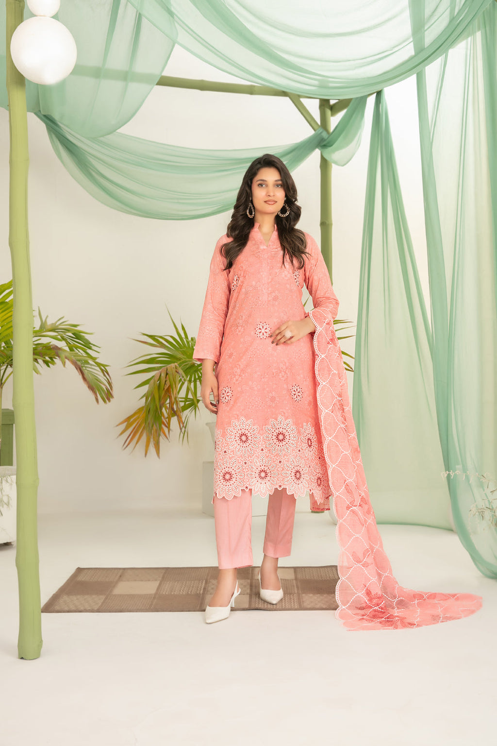 Sionya 3pcs Un-Stitched Emb Printed Lawn [D-4087]