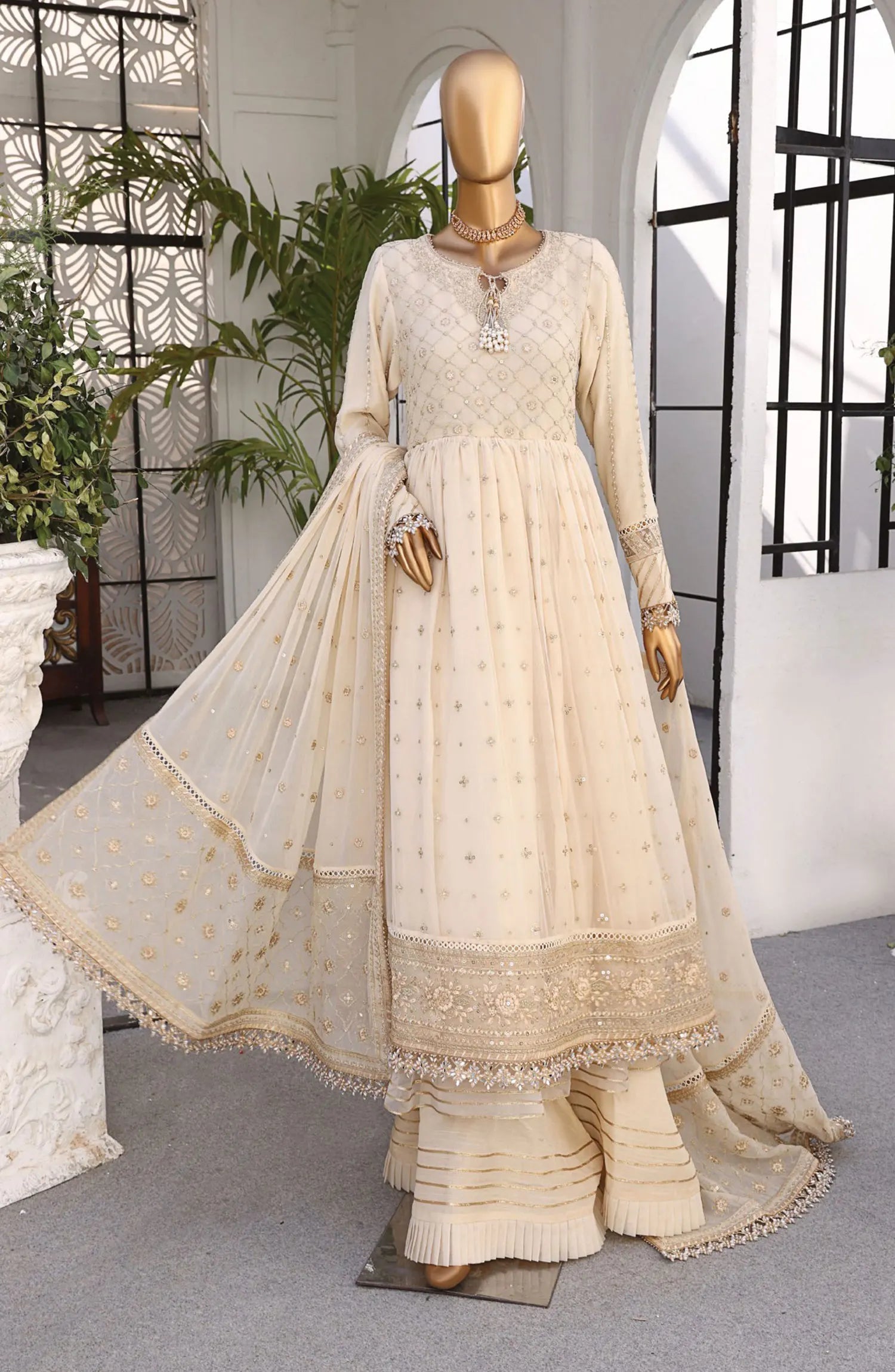 HZ Cortesia Un-stitched Chiffon Luxury Collection CORAL MIST Sf-06