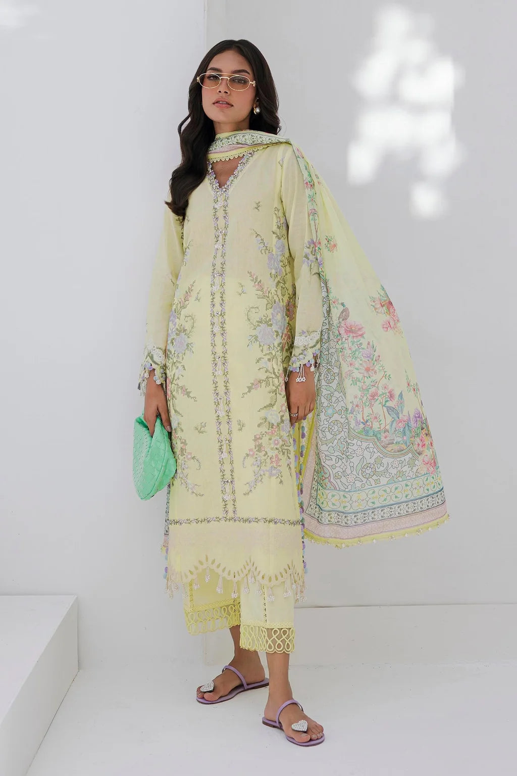 Sana Safinaz Unstitched Lawn 3 Piece Suit -9A