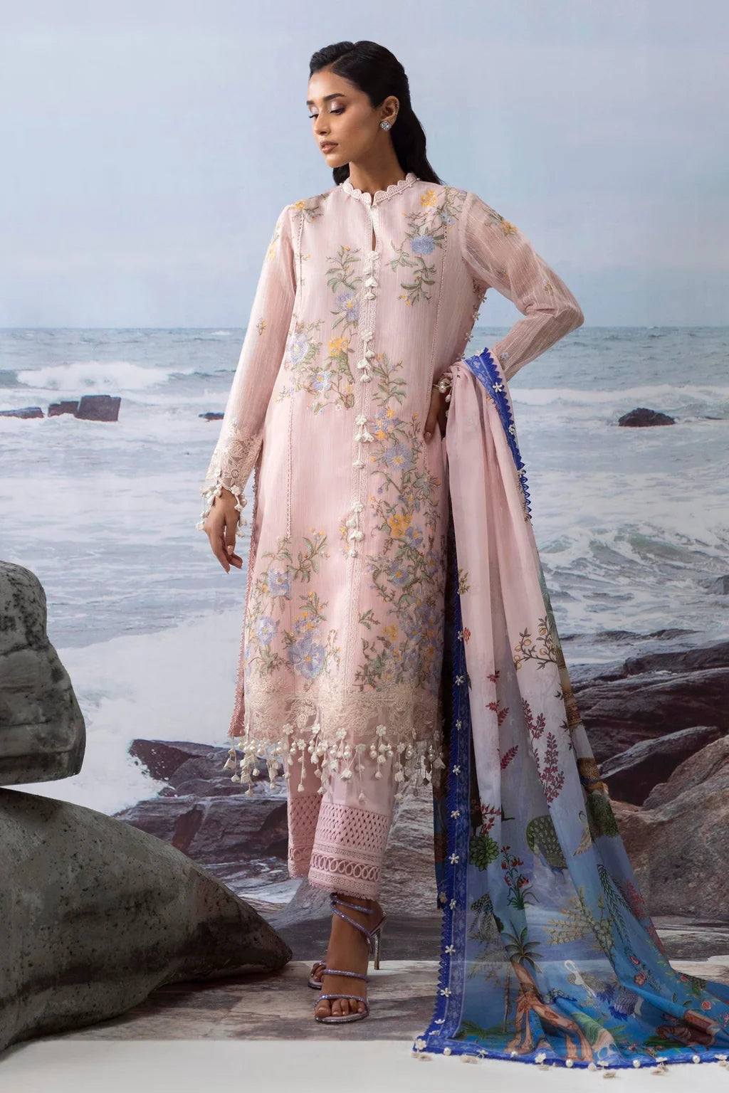 Sana Safinaz Unstitched Lawn 3 Piece Suit -13B